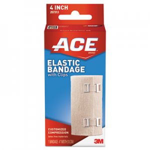 Ace 207313 Elastic Bandage with E-Z Clips, 4" x 64" MMM207313