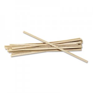 Royal Paper R810BX Wood Coffee Stirrers, 5 1/2" Long, Woodgrain, 1000 Stirrers/Box RPPR810BX