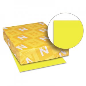 Astrobrights 21021 Astrobrights Colored Card Stock, 65 lb., 8-1/2 x 11, Lift-Off Lemon, 250 Sheets WAU21021