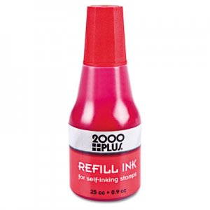 COSCO 2000PLUS 032960 Self-Inking Refill Ink, Red, 0.9 oz. Bottle COS032960