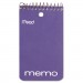 Mead 45354 Memo Book, College Ruled, 3 x 5, Wirebound, Punched, 60 Sheets, Assorted MEA45354