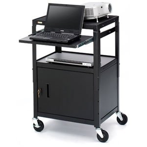 Bretford CA2642NSE Adjustable Height Multipurpose Cart with Cabinet