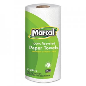Marcal 6709 100% Recycled Roll Towels, 9 x 11, 60 Sheets, 15 Rolls/Carton MRC6709