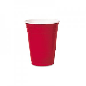 Dart DCCP16R Plastic Party Cold Cups, 16oz, Red, 50/Bag, 20 Bags/Carton