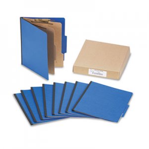 ACCO 15663 ColorLife PRESSTEX Classification Folders, Letter, 6-Section, Dark Blue, 10/Box ACC15663