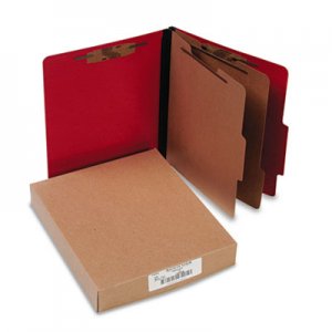 ACCO 15669 ColorLife PRESSTEX Classification Folders, Letter, 6-Section, Exec Red, 10/Box ACC15669