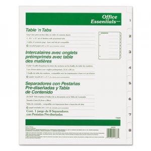Office Essentials 11668 Table 'n Tabs Dividers, 8-Tab, Letter AVE11668