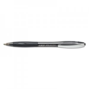 BIC BICVCG11BK Atlantis Ballpoint Retractable Pen, Black Ink, Medium, 1mm, Dozen VCG11-BK