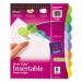 Avery 11201 Insertable Style Edge Tab Plastic Dividers, 8-Tab, Letter AVE11201