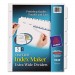 Avery 11438 Print & Apply Clear Label Dividers w/White Tabs, 5-Tab, 11 1/4 x 9 1/4 AVE11438