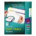 Avery 11991 Print & Apply Clear Label Dividers w/Color Tabs, 8-Tab, Letter, 5 Sets AVE11991