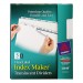 Avery 12449 Index Maker Print & Apply Clear Label Plastic Dividers, 5-Tab, Letter, 5 Sets AVE12449