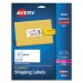 Avery 18163 Shipping Labels with TrueBlock Technology, 2 x 4, White, 100/Pack AVE18163