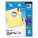 Avery 23280 Insertable Big Tab Dividers, 5-Tab, Letter AVE23280