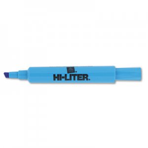 HI-LITER 24016 Desk Style Highlighter, Chisel Tip, Fluorescent Blue Ink, Dozen AVE24016