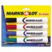 Marks-A-Lot 24409 Desk Style Dry Erase Marker, Chisel Tip, Assorted, 4/Set AVE24409
