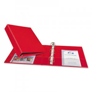 Avery 27202 Durable Binder with Slant Rings, 11 x 8 1/2, 1 1/2", Red AVE27202