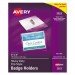 Avery 2923 Secure Top Clip-Style Badge Holders, Horizontal, 4 x 3, Clear, 100/Box AVE2923