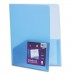 Avery 47811 Plastic Two-Pocket Folder, 20-Sheet Capacity, Translucent Blue AVE47811