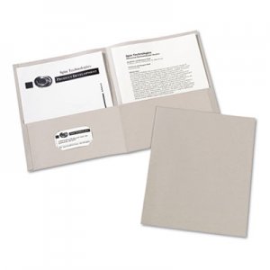 Avery 47990 Two-Pocket Folder, 20-Sheet Capacity, Gray, 25/Box AVE47990
