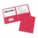 Avery 47989 Two-Pocket Folder, 20-Sheet Capacity, Red, 25/Box AVE47989