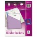 Avery 75254 Binder Pockets, 3-Hole Punched, 9 1/4 x 11, Assorted Colors, 5/Pack AVE75254