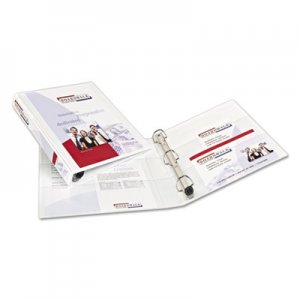 Avery 79199 Heavy-Duty View Binder w/Locking 1-Touch EZD Rings, 1" Cap, White AVE79199