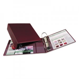 Avery 79363 Heavy-Duty Binder with One Touch EZD Rings, 11 x 8 1/2, 3" Capacity, Maroon AVE79363