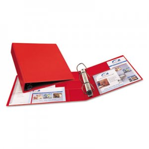 Avery 79582 Heavy-Duty Binder with One Touch EZD Rings, 11 x 8 1/2, 2" Capacity, Red AVE79582
