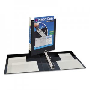 Avery 79699 Heavy-Duty View Binder w/Locking 1-Touch EZD Rings, 1" Cap, Black AVE79699