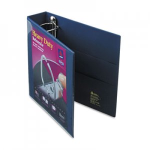 Avery 79802 Heavy-Duty View Binder w/Locking 1-Touch EZD Rings, 2" Cap, Navy Blue AVE79802