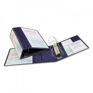 Avery 79806 Heavy-Duty View Binder w/Locking 1-Touch EZD Rings, 5" Cap, Navy Blue AVE79806