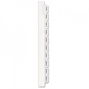 Avery 82106 Allstate-Style Legal Exhibit Side Tab Dividers, 25-Tab, 1-25, Letter, White AVE82106