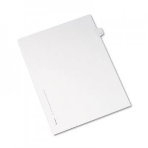 Avery 82184 Allstate-Style Legal Exhibit Side Tab Divider, Title: V, Letter, White, 25/Pack AVE82184