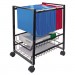 Advantus 34075 Mobile File Cart w/Sliding Baskets, 12 7/8w x 15d x 21 1/8h, Black AVT34075