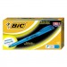 BIC BICBL11BE Brite Liner Highlighter, Chisel Tip, Fluorescent Blue Ink, Dozen BL11-BE