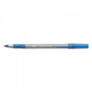 BIC BICGSFG11BE Round Stic Grip Xtra Comfort Ballpoint Pen, Blue Ink, .8mm, Fine, Dozen GSFG11-BE