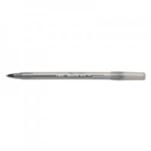 BIC BICGSM11BK Round Stic Xtra Precision & Xtra Life Ballpoint Pen, Black Ink, 1mm, Medium, DZ GSM11-BK