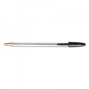 BIC BICMS11BK Cristal Xtra Smooth Ballpoint Pen, Black Ink, 1mm, Medium, Dozen MS11-BK