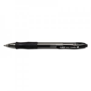BIC BICRLC11BK Gelocity Roller Ball Retractable Gel Pen, Black Ink, .7mm, Medium, Dozen RLC11-BK