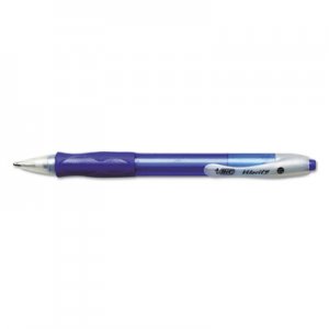 BIC BICVLG11BE Velocity Ballpoint Retractable Pen, Blue Ink, 1mm, Medium, Dozen VLG11-BE