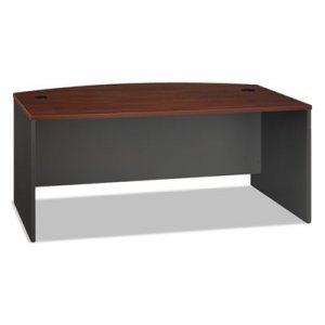 Bush WC24446 Series C Collection 72W Bow Front Desk Shell, Hansen Cherry BSHWC24446