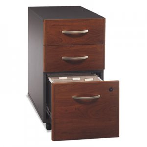 Bush WC24453SU Series C Collection Three-Drawer Mobile Pedestal (Assembled), Hansen Cherry BSHWC24453SU