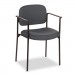 basyx VL616VA19 VL616 Series Stacking Guest Chair with Arms, Charcoal Fabric BSXVL616VA19