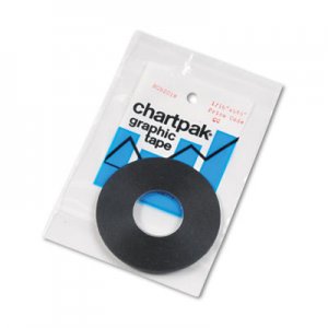 Chartpak BG6201M Graphic Chart Tape, 1/16" x 648", Matte Black CHABG6201M