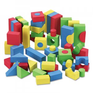 Chenille Kraft 4380 WonderFoam Blocks, Assorted Colors, 68/Pack CKC4380