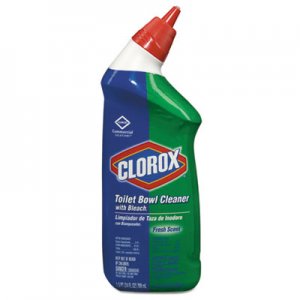 Clorox 00031CT Toilet Bowl Cleaner with Bleach, Fresh, 24oz Bottle, 12/Carton CLO00031CT