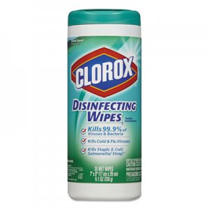 Clorox 01593CT Disinfecting Wipes, 7 x 8, Fresh Scent, 35/Canister, 12/Carton CLO01593CT