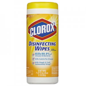 Clorox 01594CT Disinfecting Wipes, 7 x 8, Citrus Blend, 35/Canister, 12/Carton CLO01594CT