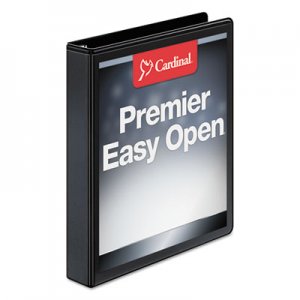 Cardinal 10301 Easy-Open ClearVue Extra-Wide Locking Slant-D Binder, 1" Cap, 11 x 8 1/2, Black CRD10301